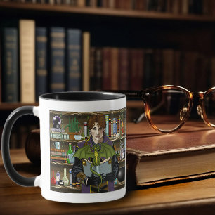 Jonge Tovenaar Fantasy Bibliotheek Boeken Draak Mok