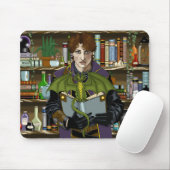 Jonge Tovenaar Fantasy Bibliotheek Boeken Draak Muismat (Met muis)