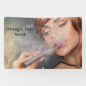 Jonge Vaping Vape Business Accent van vrouw aanpas Spandoek (Horizontaal)