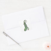 Jonge veegelkameleon, Chamaeleo calyptratus Vierkante Sticker (Envelop)