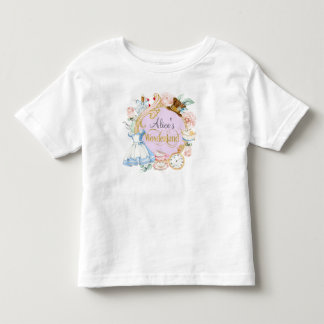 Jonge verjaardag Alice in Wonderland Toddler T-shi Kinder Shirts