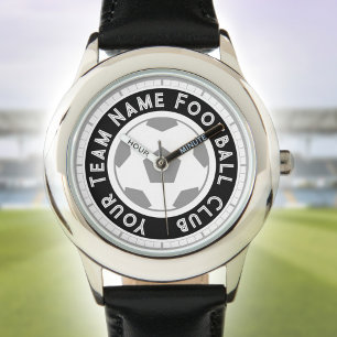 Jonge voetbalfan of voetbal supporter horloge
