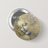 jonge vrouw 2 ronde button 5,7 cm (Voorkant /achterkant)