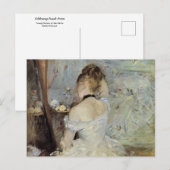 Jonge Vrouw aan de Mirror van Berthe Morisot Briefkaart (Voorkant / Achterkant)