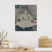 Jonge vrouw aan een tafel Toulouse-Lautrec Poster (Keuken)