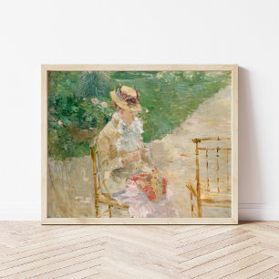 Jonge vrouw breien   Berthe Morisot Poster