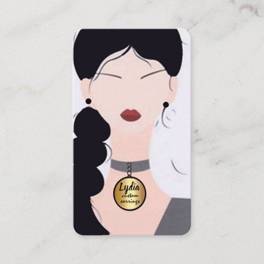 jonge vrouw die kaart verdient visitekaartje (Voorkant)