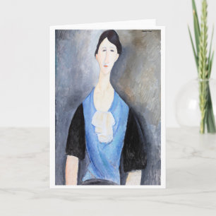 Jonge Vrouw in Blauw, Modigliani Kaart