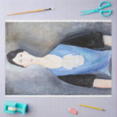 Jonge Vrouw in Blauw, Modigliani Tissuepapier (Craft)