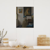 Jonge vrouw in een maagd - Vermeer Poster (Keuken)