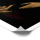 Jonge vrouw Leest een boek van uren (olie op het p Poster (Hoek)