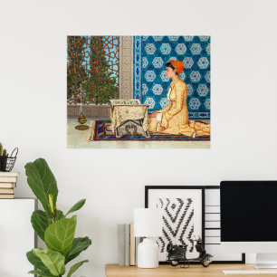 Jonge vrouw leest   Osman Hamdi Bey   Poster