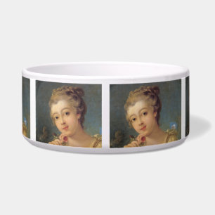 Jonge vrouw met een boeket van Francois Boucher Voerbakje
