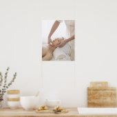 Jonge vrouw met gelaatsmassa poster (Keuken)