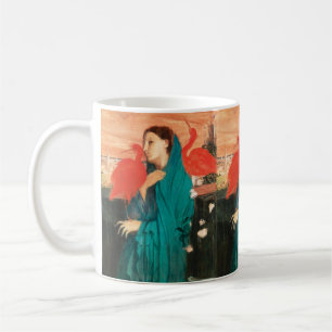 Jonge vrouw met Ibis Fine Art van Edgar Degas Koffiemok