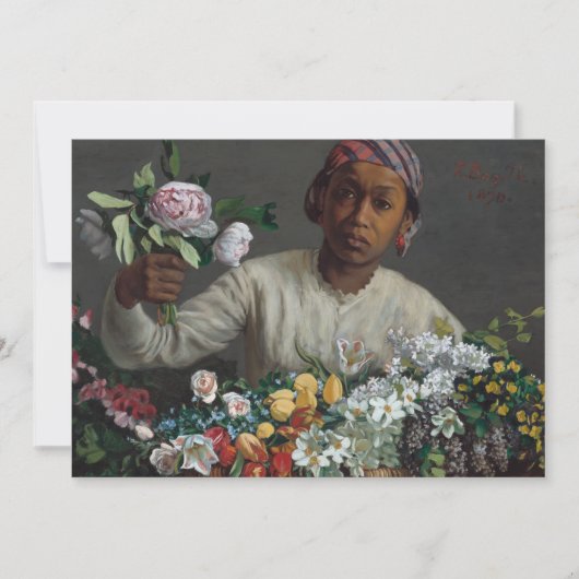 Jonge vrouw met pony's | Fré dé ric Bazille Kaar (Voorkant)