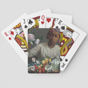 Jonge vrouw met pony's   Fré dé ric Bazille Pokerkaarten