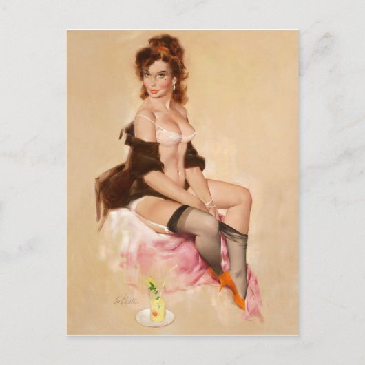 Jonge vrouw portret briefkaart (Voorkant)