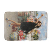 Jonge vrouw viert overwinning (Vincenzo Irolli) Badmat (Voorkant)