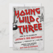 Jonge Wild en Drie Rock Uitnodiging (Voorkant)