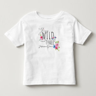  Jonge, Wilde en Drie 3 Familienaam Kinder Shirts