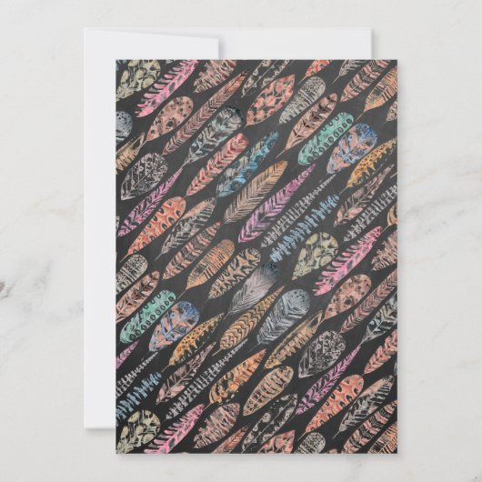 Jonge, Wilde en Drie Boho 3e verjaardag Uitnodigin Kaart (Achterkant)