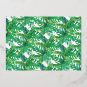 Jonge wilde en Drie Oerwouden jongens 3e verjaarda Folie Uitnodiging (Achterkant)