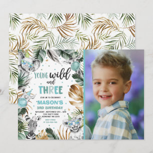 Jonge wilde en drie Safari Oerwouden Partij Kaart