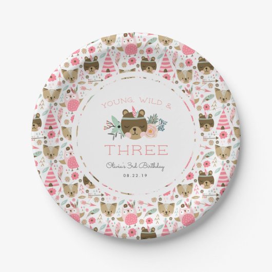 Jonge, Wilde en Driedaagse Partij Papieren Bordje (Voorkant)