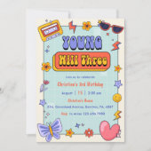 Jonge Will Drie Groovy Hippie 3de Verjaardagsfeest Kaart (Voorkant)