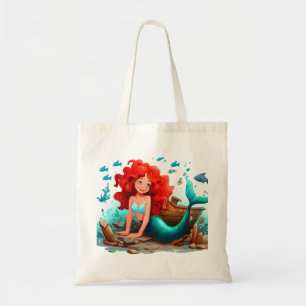 Jonge zeemeermin tote bag