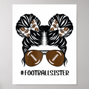 Jonge Zus Voetbal Peuter Meisje Kinderen Jeugd Lil Poster
