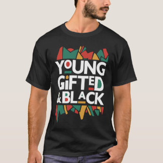 Jonge zwarte4 Black Girl Magic en Zwarte Geschiede T-shirt