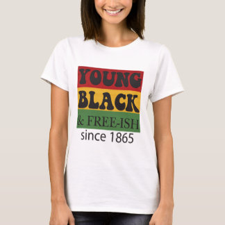 Jonge zwarte vrij-achtig sinds 1865 zwarte geschie t-shirt