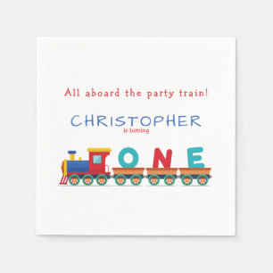 Jongen 1 Birthday Train Chugga Chugga Choo Choo Servet