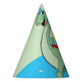 Jongen, 2e verjaardag dinosaurus feesthoedjes (Links)