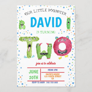 Jongen 2e verjaardag van de Tweede verjaardag van  Kaart