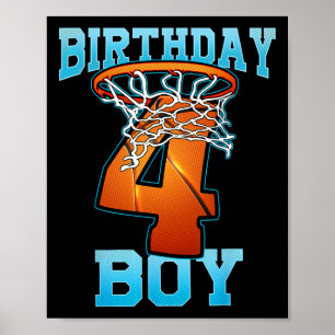 Jongen 4 jaar oude geschenken 5e verjaardag Bysket Poster