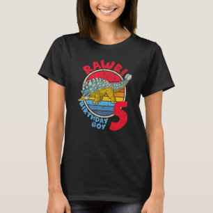 Jongen 5e verjaardag ik Rawr! Ankylosaurus I Famil T-shirt