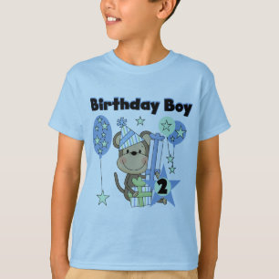 Jongen Aap Met Cadeaus 2e Verjaardag Tshirts