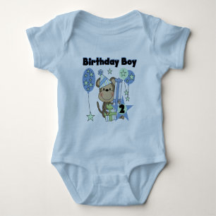 Jongen Aap Met Cadeaus 2e Verjaardag Tshirts