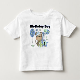 Jongen aap met cadeautjes van 1 september kinder shirts