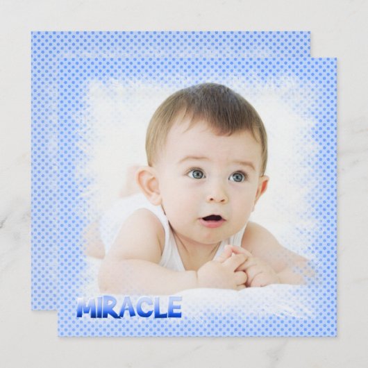 Jongen adoptie aankondiging (Voorkant / Achterkant)