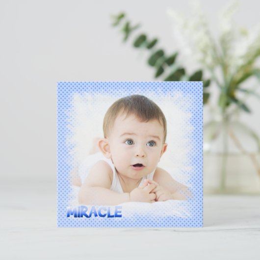 Jongen adoptie aankondiging (Staand voorkant)