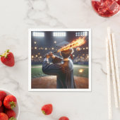 Jongen Afstuderen een vlammende honkbalknuppel Servet (Insitu)