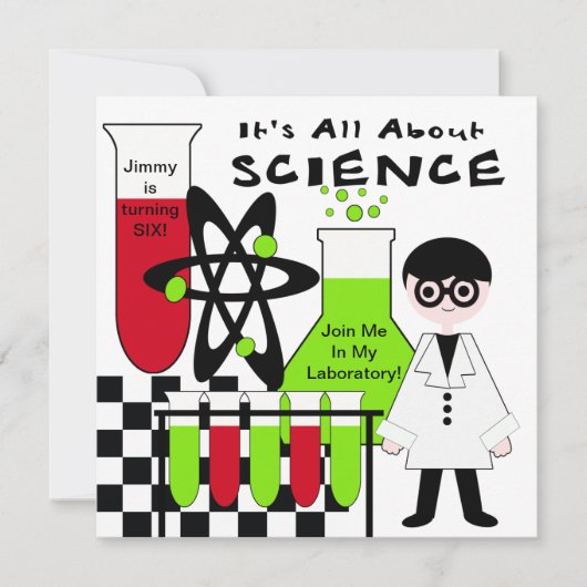 Jongen allemaal over de uitnodiging van de Birthda (Voorkant)