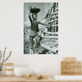 Jongen arbeider Pakistan jaren '50 Poster (Keuken)