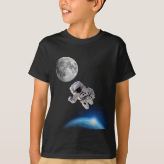 Jongen astronaut in de ruimte t-shirt