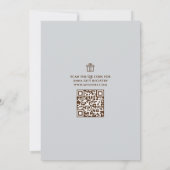 Jongen Baby Blue Teddy Bear QR Code Cadeauregister Kaart (Achterkant)