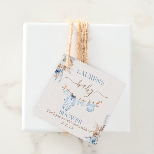 Jongen Baby Kleding Baby shower Bedankjes Labels (In situ)